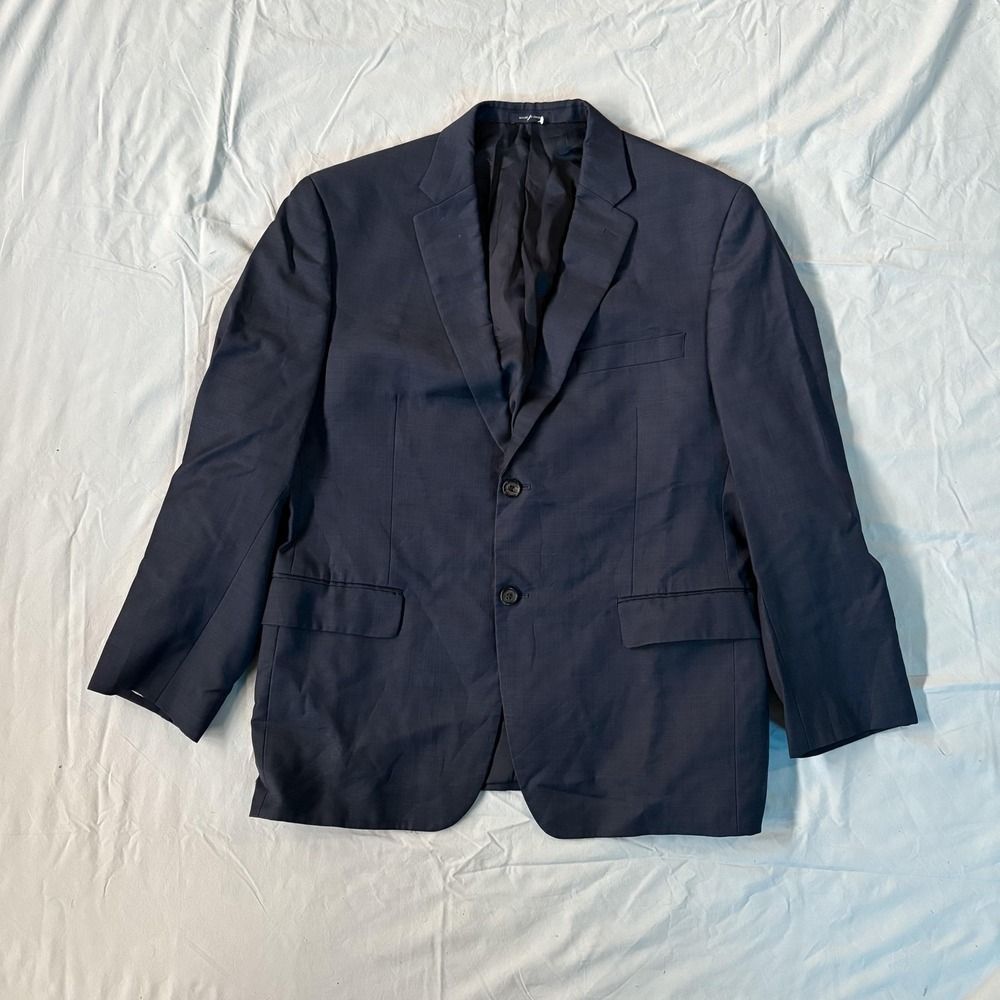 Ralph Lauren Blazer Mens 44S Navy Blue Wool 2-Button Suit Jacket Dillard's
